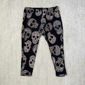 3 for $6 See You Monday Skull Print Boho Leggings